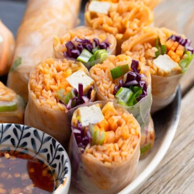 Baked Spicy Spring Rolls With Silver Noodles