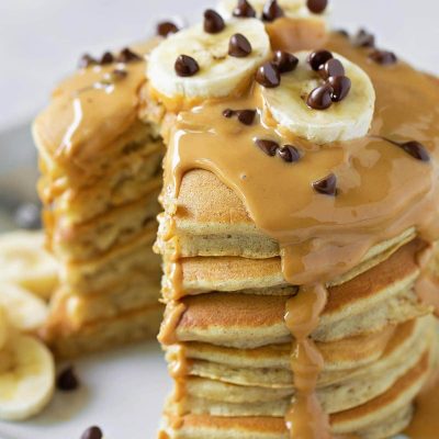 Banana With Peanut Butter &Amp; Chocolate Syrup