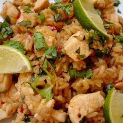 Basil-Infused Thai Chicken Fried Rice - Kao Pad Recipe