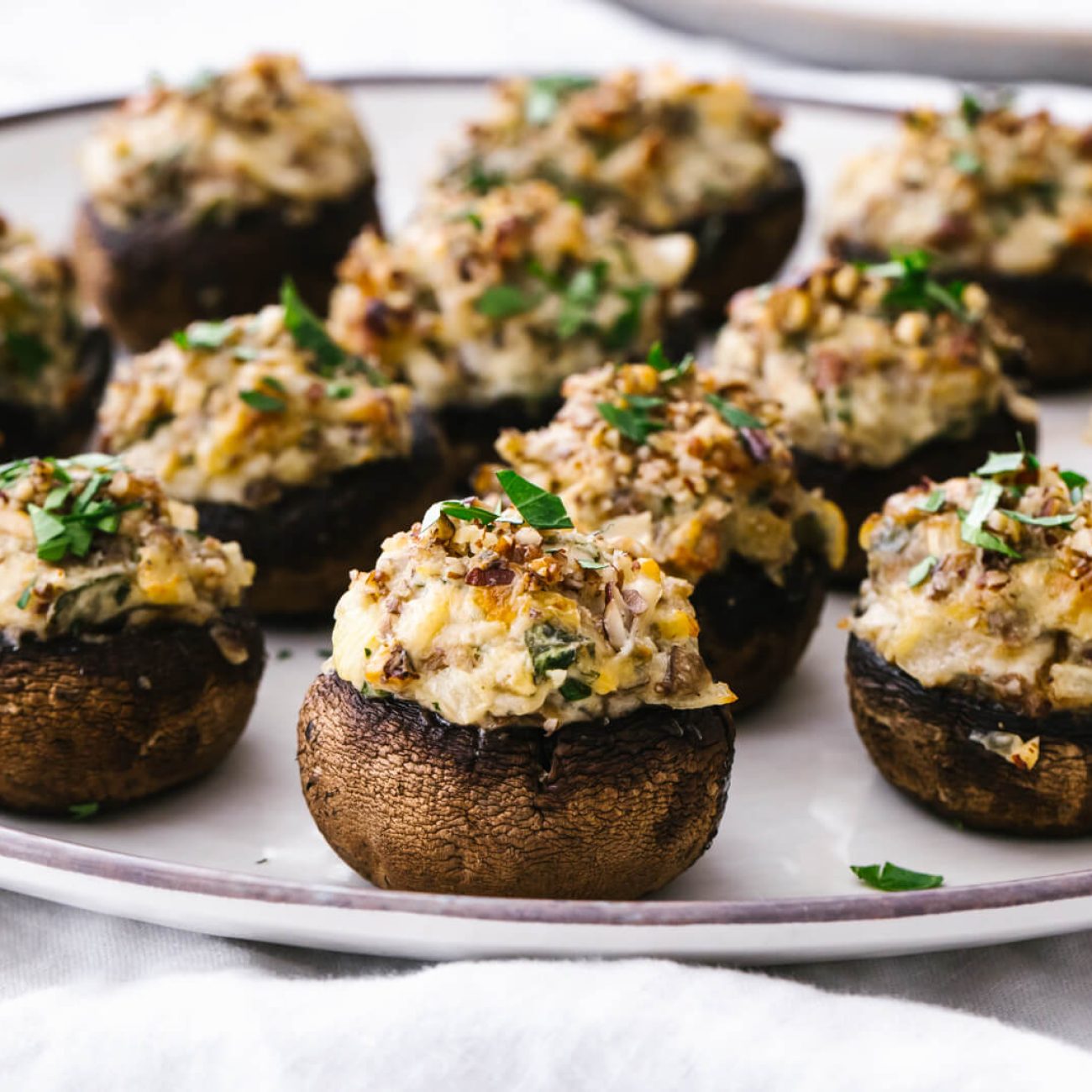 Bbq Cottage Cheese Stuffed Mushrooms