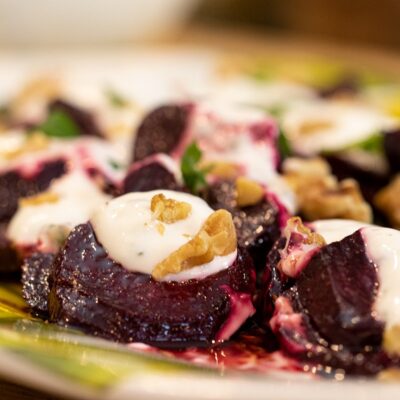 Beet Salad With Skordalia Dressing Garlic