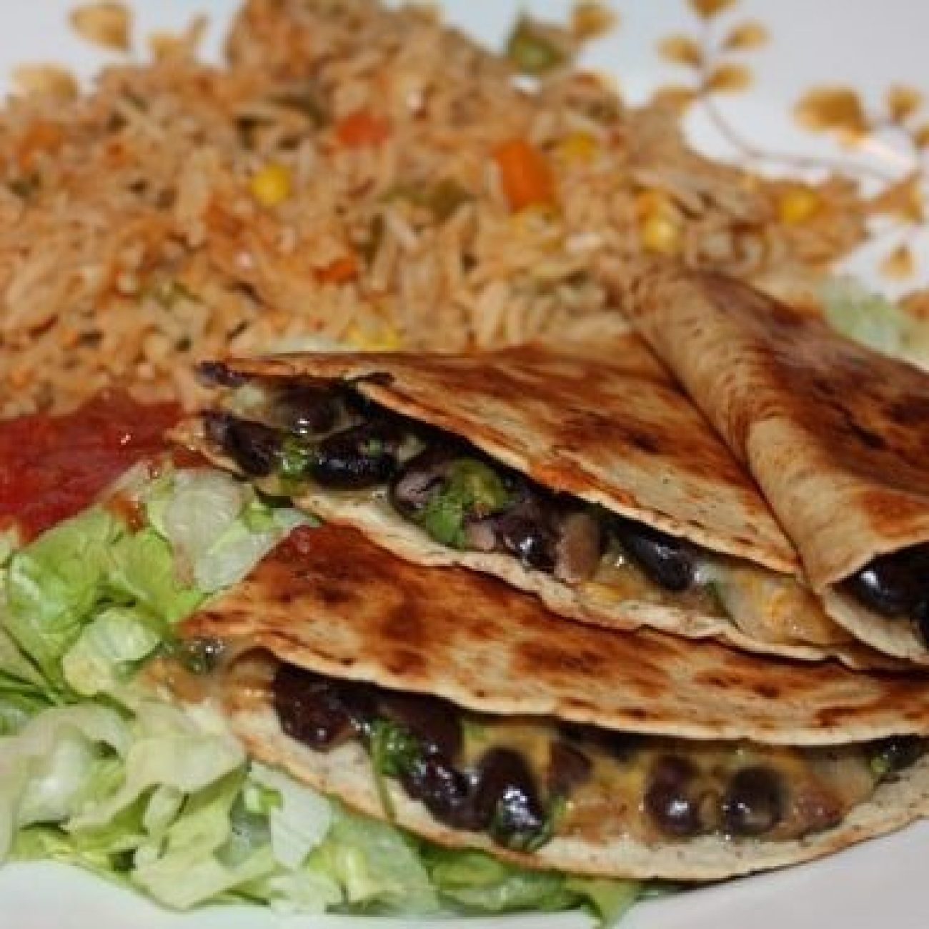 Black Bean And Pineapple Quesadilla