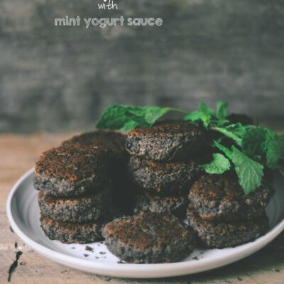Black Bean Cakes With A Spicy Yogurt Sauce