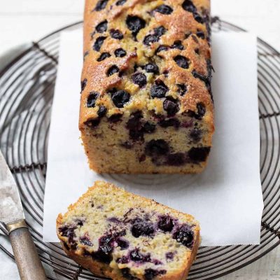 Blueberry Cornmeal Loaf Cake