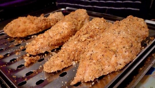 Breaded Lemon Garlic Chicken Breasts