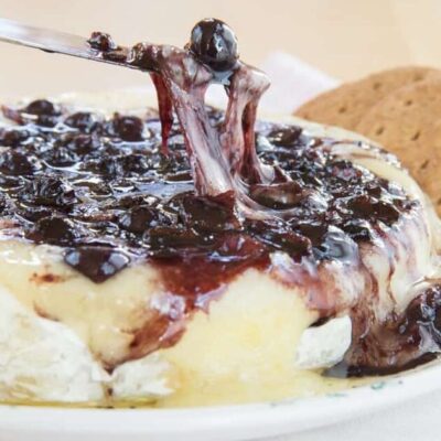 Brie With Blueberry Preserves