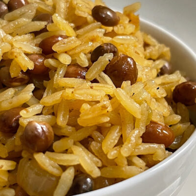 Brown Rice And Pigeon Peas - Arroz Con