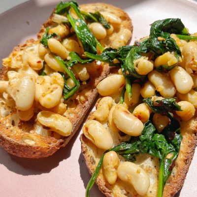 Bruschetta With White Beans, Tomatoes And