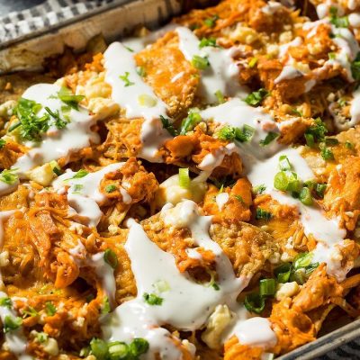 Buffalo-Style Chicken Nachos Recipe