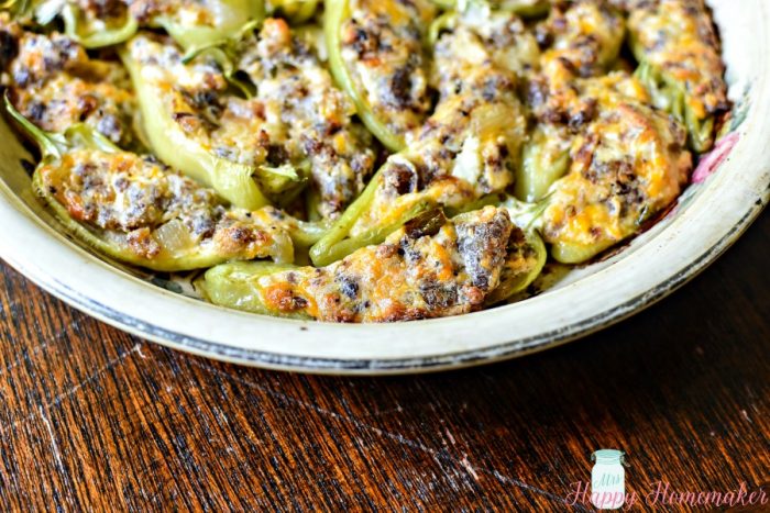 Cabbage Stuffed Hot Banana Peppers