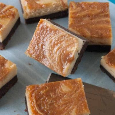 Caramel Swirl Cheesecake Brownies