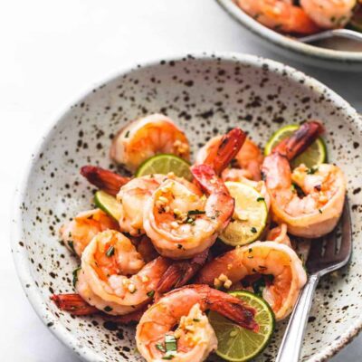 Caribbean Shrimp In Lime Sauce, Flambeed