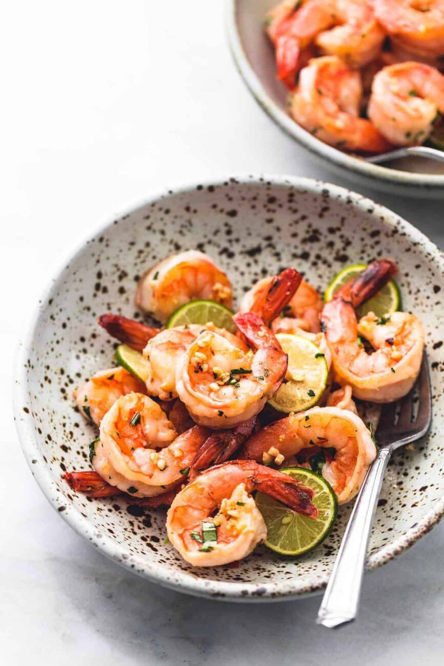 Caribbean Shrimp In Lime Sauce, Flambeed