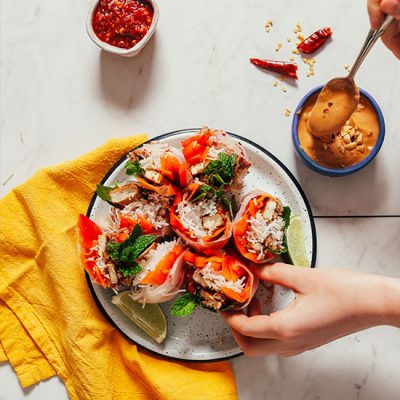 Cashew-Crusted Vietnamese Shrimp Rolls Recipe