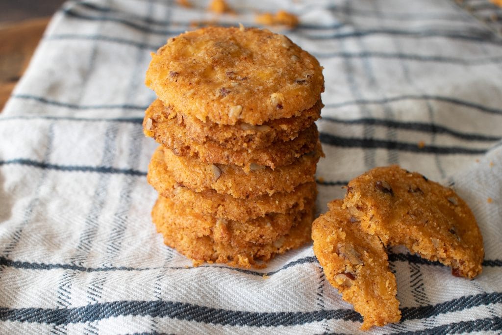 Cheddar Cornmeal Icebox Crackers