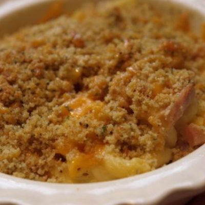 Cheddar Mac &Amp; Ham Casserole