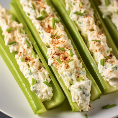 Cheddar Stuffed Celery