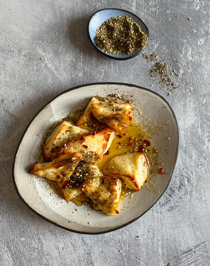 Cheese Puffs With Halloumi And Zaatar