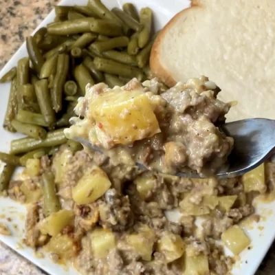 Cheesy Beans And Tators Casserole