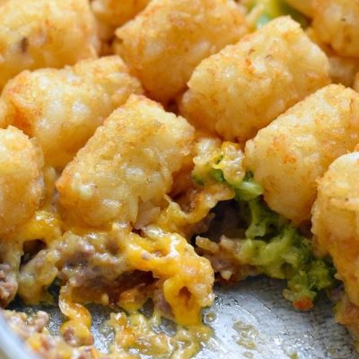 Cheesy Beef And Tater Tot Casserole Recipe