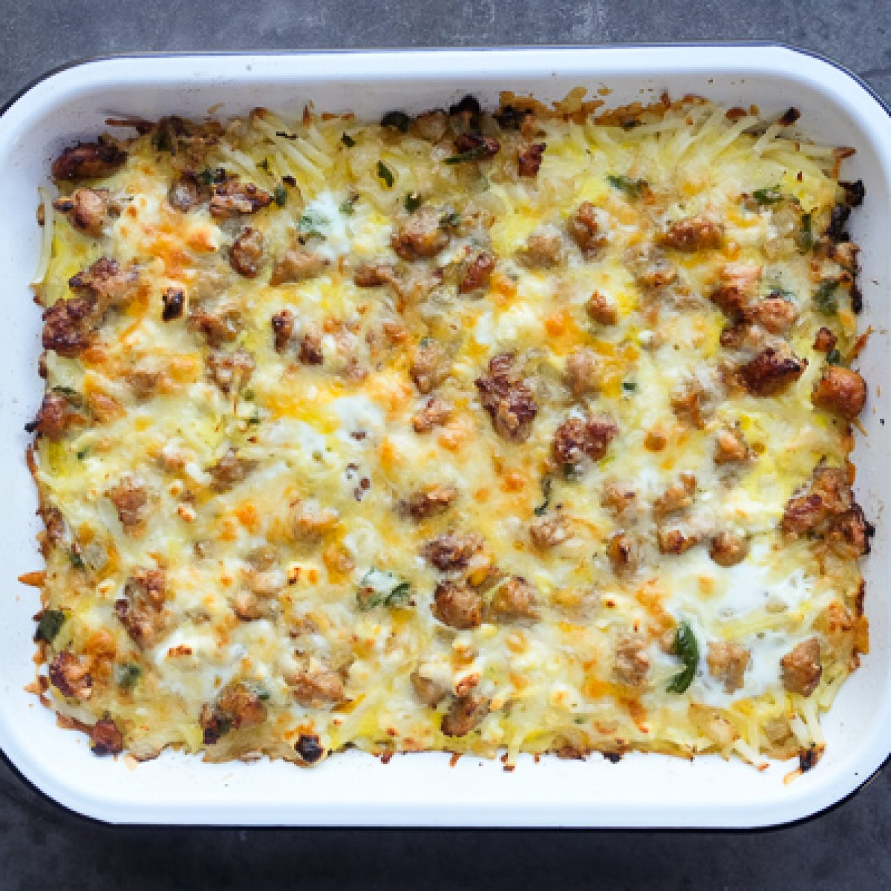 Cheesy Tex-Mex Hash Browns Casserole