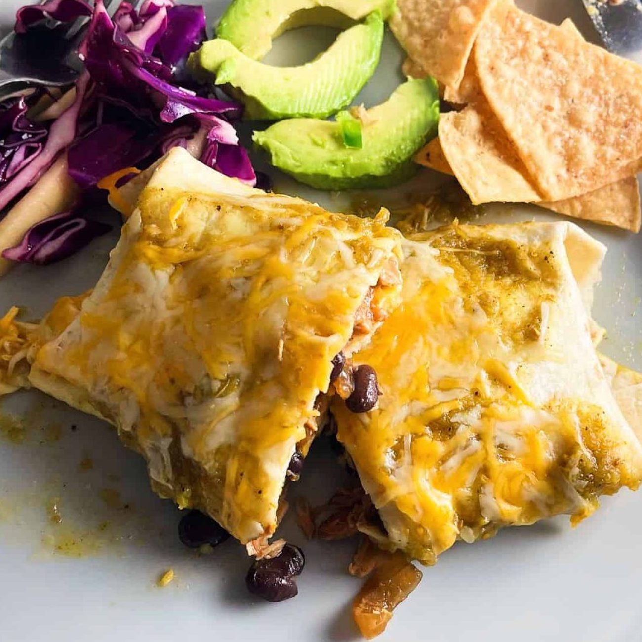 Chicken And Black Bean Enchiladas In