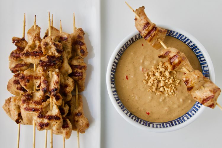 Chicken & Beef Sate With Spicy Peanut Sauce