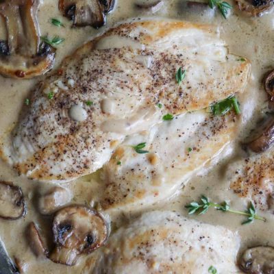 Chicken Breasts With Mushroom Cream Sauce