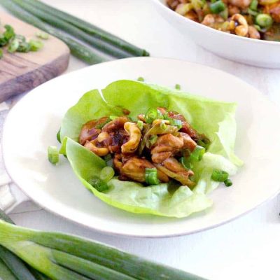 Chicken Cashew Lettuce Wraps