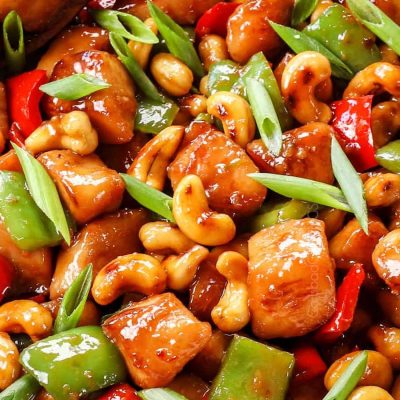 Chicken, Cashews, Red Pepper And