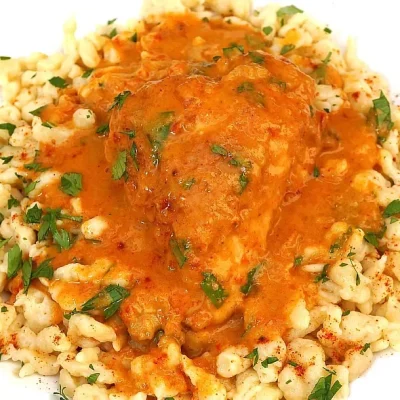 Chicken Paprikash Hungarian Style