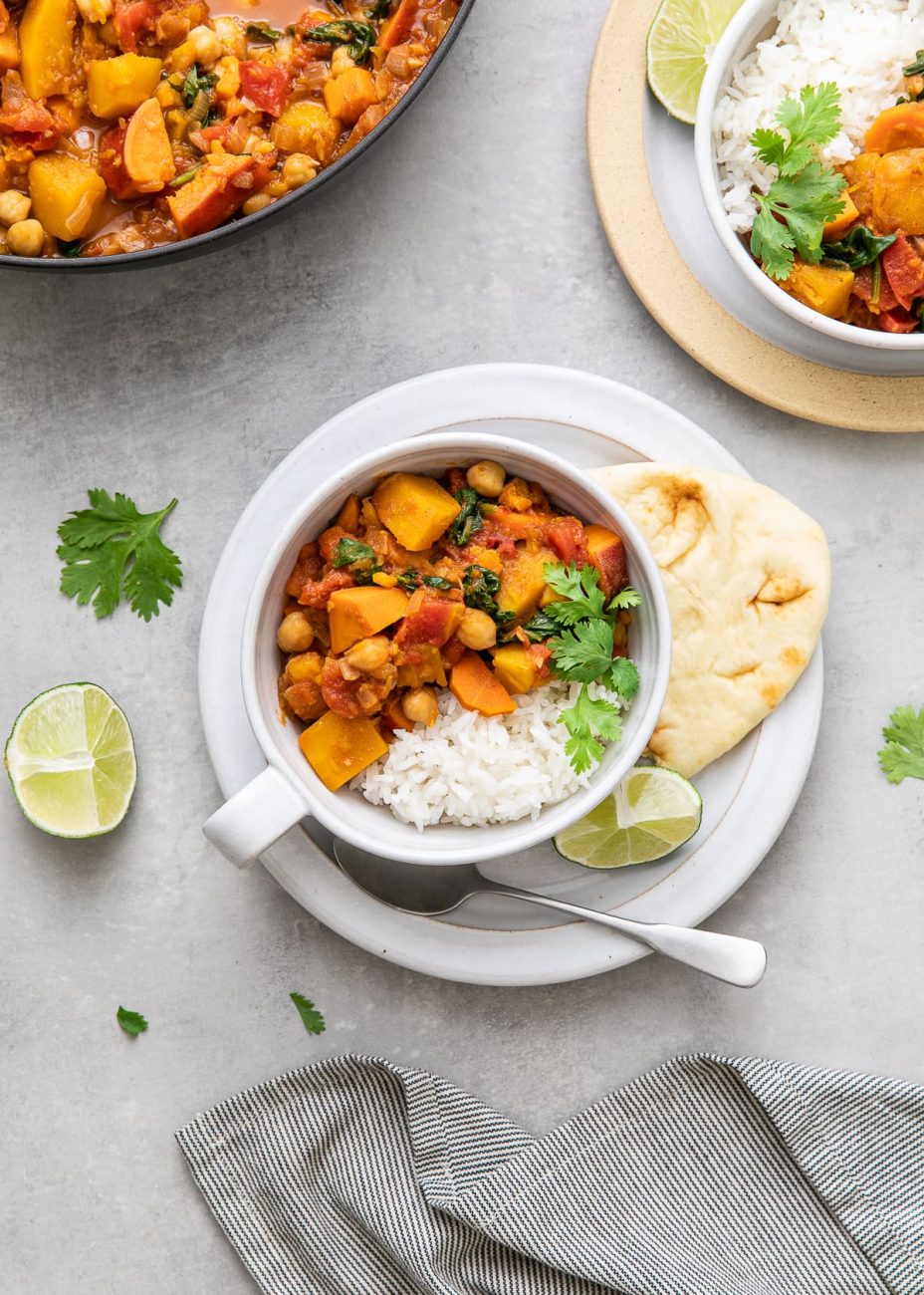 Chickpea Curry With Pumpkin Squash & Baby