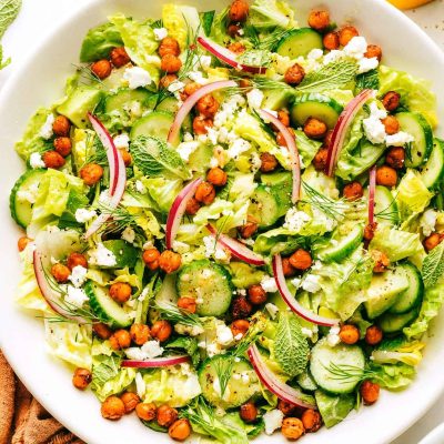 Chickpea, Roasted Peppers And Capers Salad