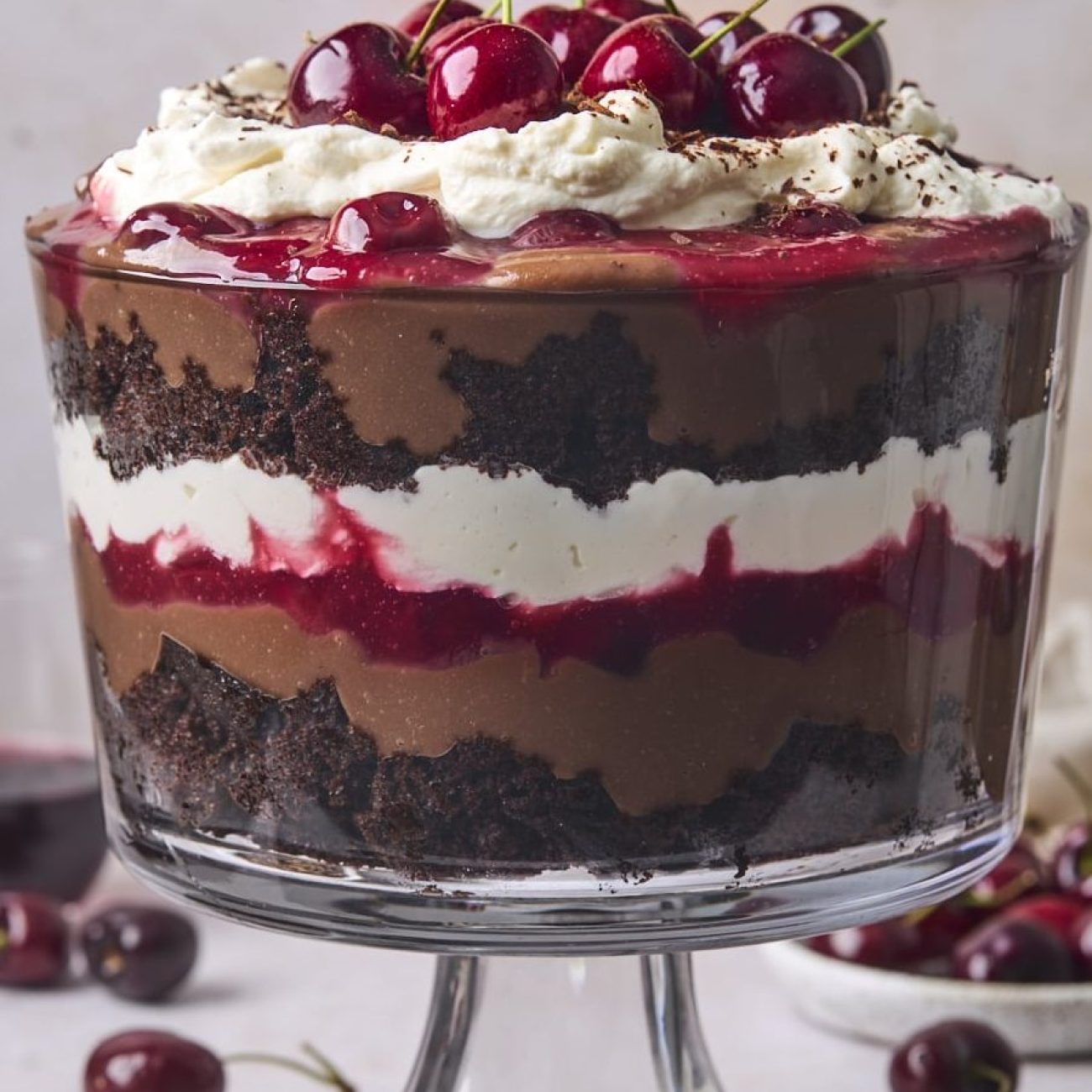Chocolate Cherry Truffle Cake