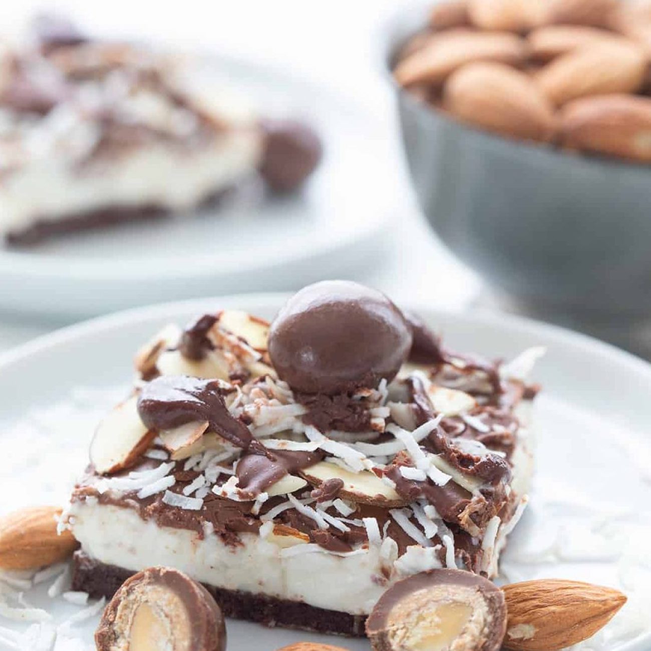 Chocolate Coconut Cheesecake Bars