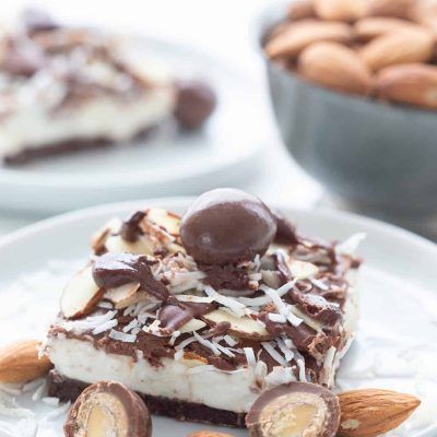 Chocolate Coconut Cheesecake Bars