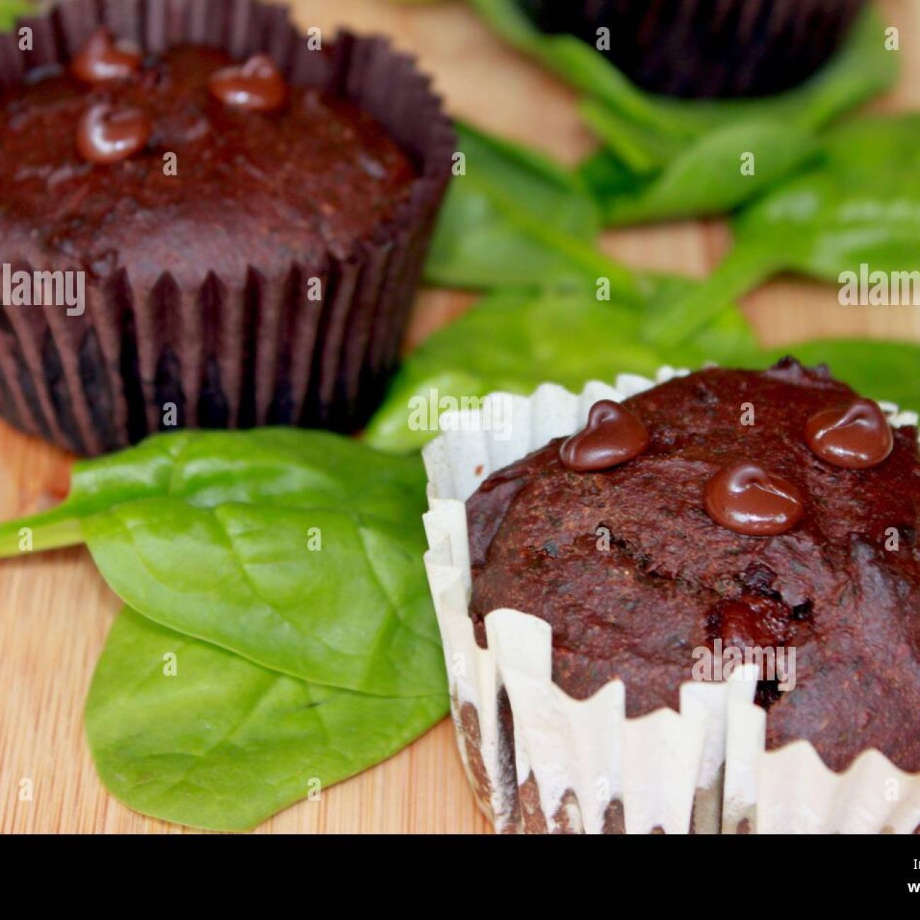 Chocolate Cupcakes With Spinach And