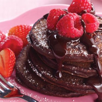Chocolate Griddle Cakes With Chocolate