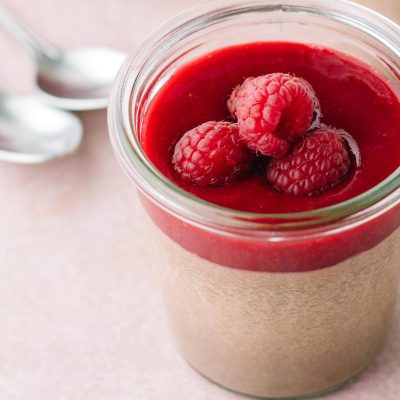 Chocolate Mousse With Raspberry Puree