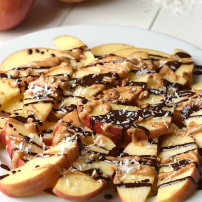 Chocolate Nut Butter Baked Apples No Added