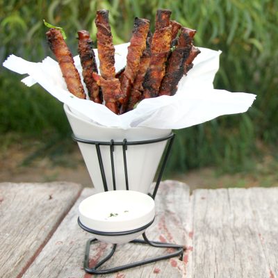 Chocolate Skewered Bacon