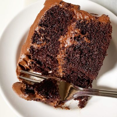 Chocolate Sour Cream Cake & Chocolate