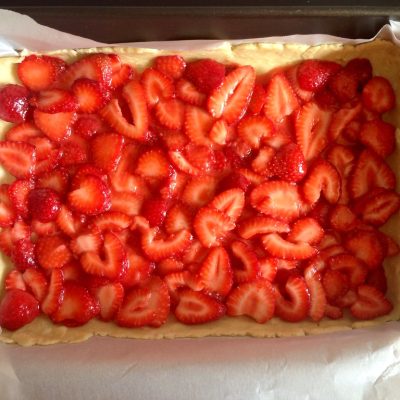 Chocolate Strawberry Slab Pie