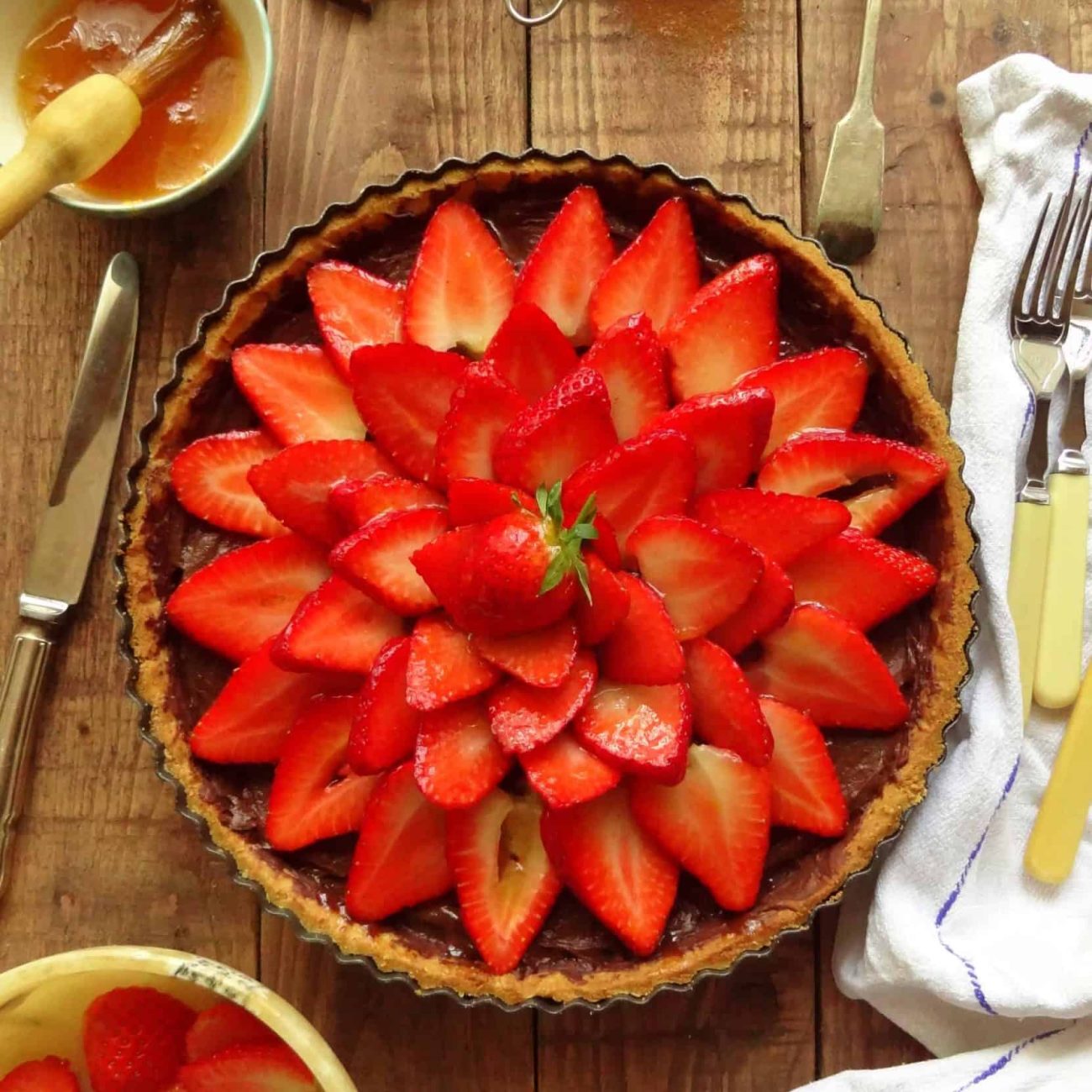 Chocolate Strawberry Tart