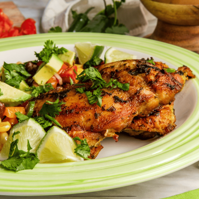 Cilantro-Lime Chicken With A Spicy Peanut Twist