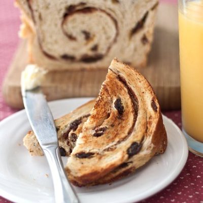 Cinnamon Raisin Swirl Bread My Lightened