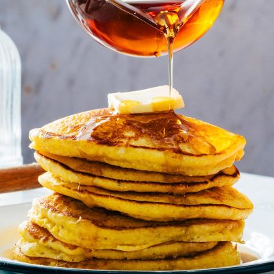 Cornmeal Pancakes With Honey