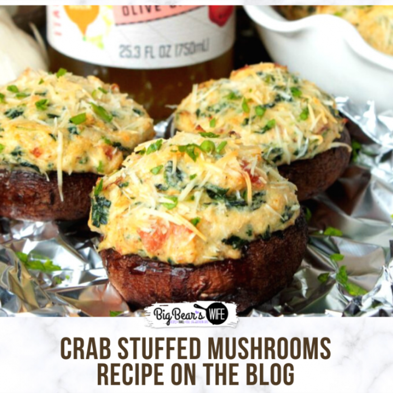 Crab And Spinach Stuffed Mushrooms