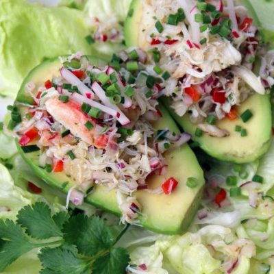 Crab Salad In Avocado Halves