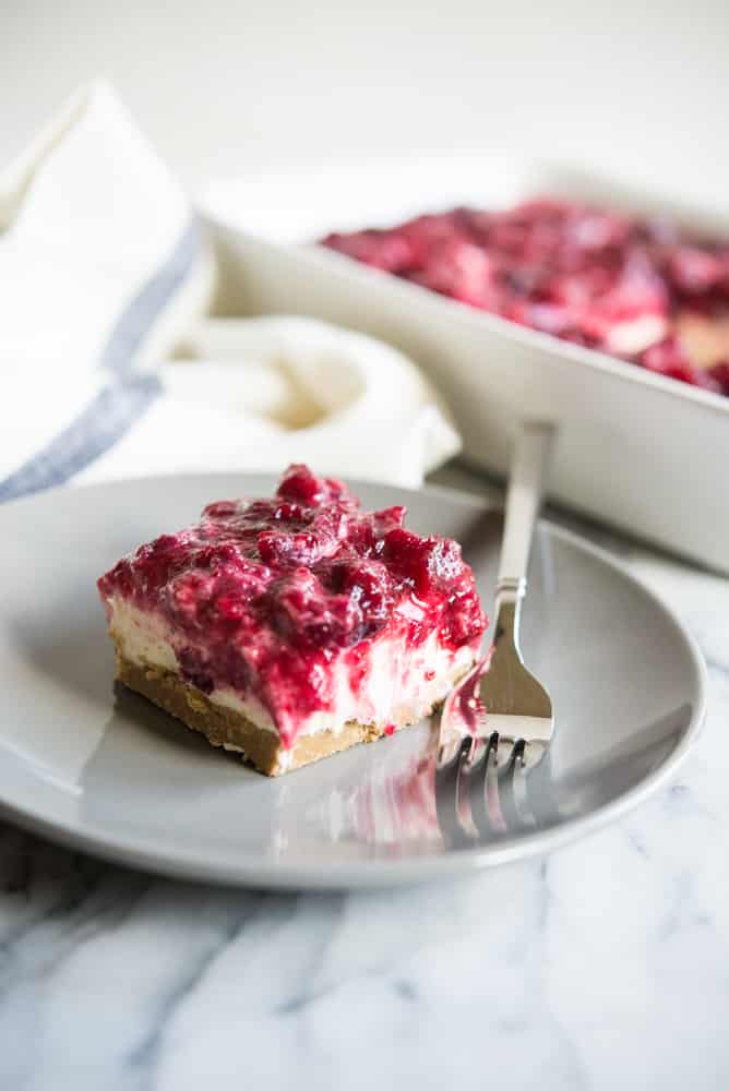 Cranberry Ripple Cheesecake Delight